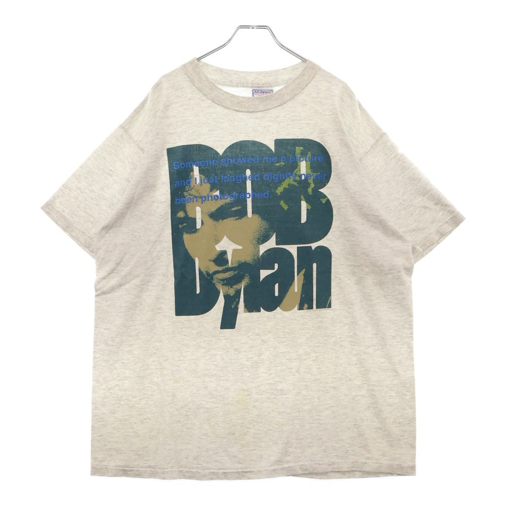 VINTAGE(ヴィンテージ) 90s BOB DYLAN TEE ボブディラン フロント プリント Tシャツ 半袖カットソー グレー