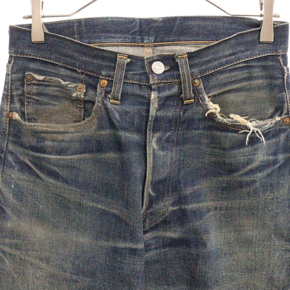 Levi's(リーバイス) 50s VINTAGE 501XX BIG E 両面タブ センターオフセット 革パッチ ボタンフライデニムパンツ インディゴ