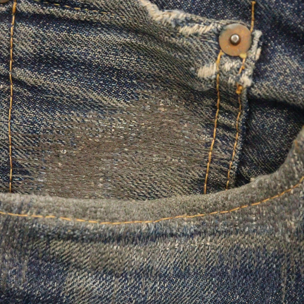 Levi's(リーバイス) 50s VINTAGE 501XX BIG E 両面タブ センターオフセット 革パッチ ボタンフライデニムパンツ インディゴ