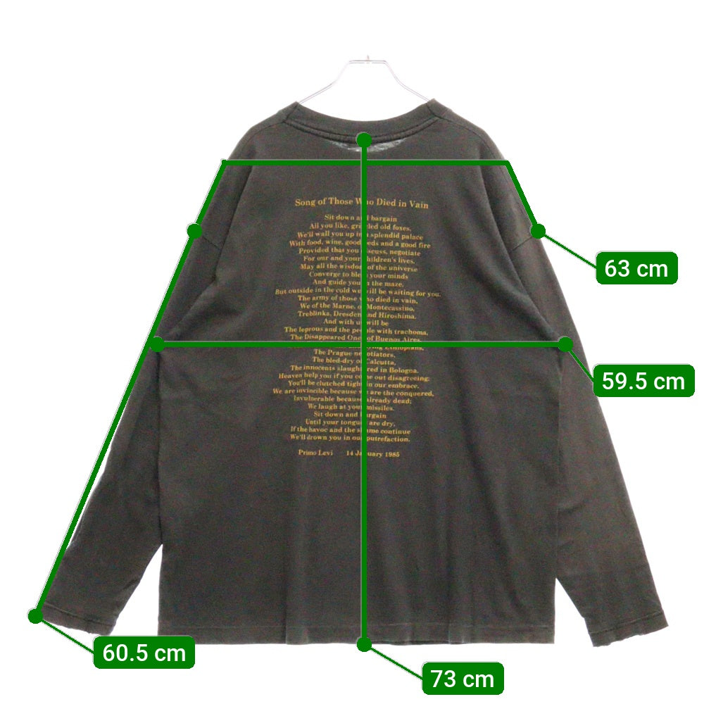 VINTAGE(ヴィンテージ) 90s MANIC STREET PREACHERS Gold Against The Soul マニックストリートプリーチャーズ 両面プリント Tシャツ 長袖カットソー ブラック