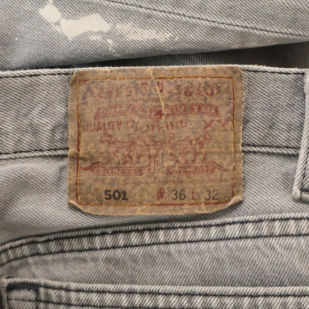 Levi's(リーバイス) 90s VINTAGE 501 USA製 後染め ボタンフライデニムパンツ グレー
