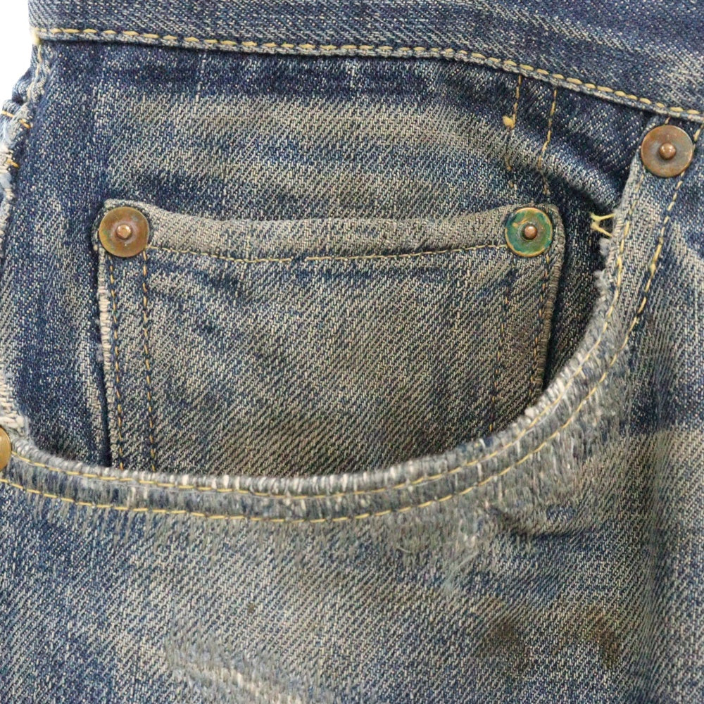 Levi's(リーバイス) 40s VINTAGE 501XX 47MODEL BIG E 革パッチ 片面タブ ボタンフライデニムパンツ インディゴ
