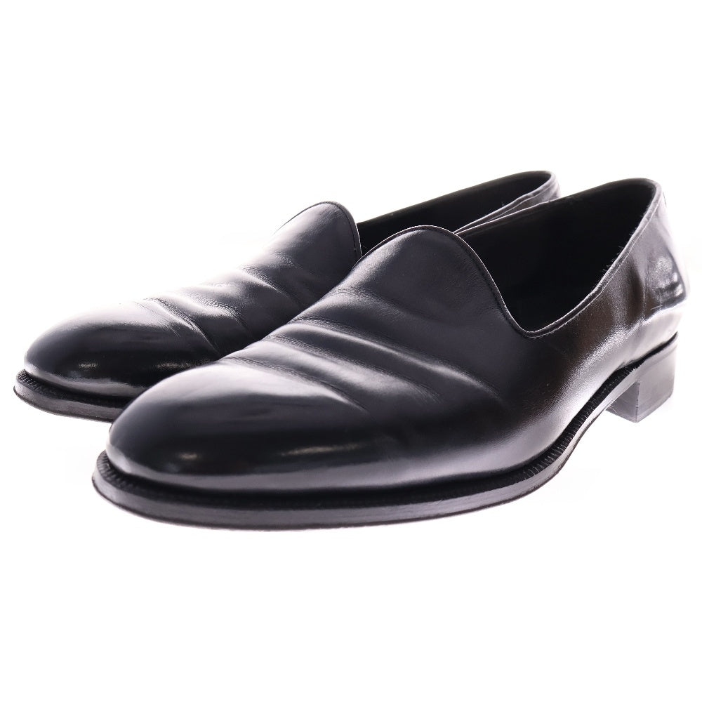 Le Yucca's(レユッカス) シームレスホールカットローファー スリッポン レザー シューズ ブラック