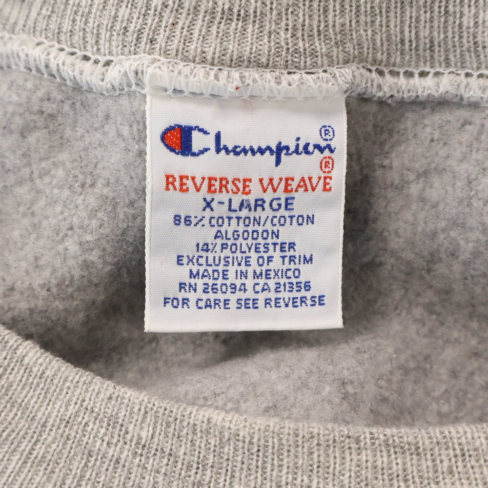 CHAMPION(チャンピオン) 90s REVERSE WEAVE SWEAT リバースウィーブ クルーネックスウェットトレーナー MADE IN MEIXCO グレー