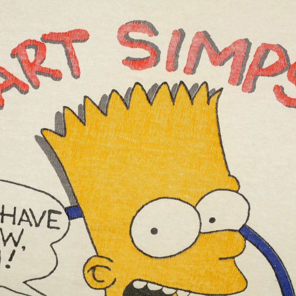VINTAGE(ヴィンテージ) 90s BART SIMPSON RADICAL DUDE シンプソンズ フロントプリント Tシャツ 半袖カットソー ホワイト