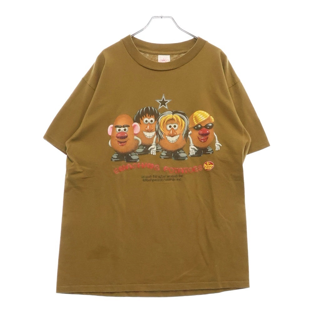VINTAGE(ヴィンテージ) 90s SMASHING POTATOES DISNEY MR POTETO HEAD ディズニー スマッシング ポテト ミスター ポテトヘッド フロントプリント Tシャツ 半袖カットソー ブラウン