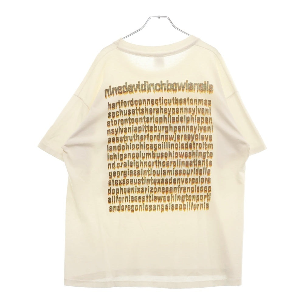 VINTAGE(ヴィンテージ) 90s NINE INCH NAILS and DAVID BOWIE ナインインチネイルズ デヴィッド・ボウイ 両面プリント Tシャツ 半袖カットソー ホワイト