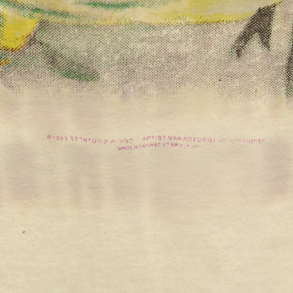 VINTAGE(ヴィンテージ) 90s NINE INCH NAILS and DAVID BOWIE ナインインチネイルズ デヴィッド・ボウイ 両面プリント Tシャツ 半袖カットソー ホワイト