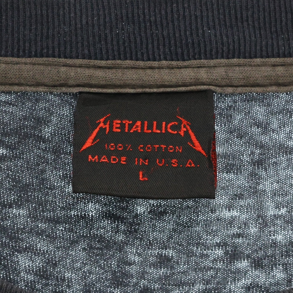 VINTAGE(ヴィンテージ) 90s METALLICA SANDMAN メタリカ サンドマン 両面プリント Tシャツ 半袖カットソー ブラック