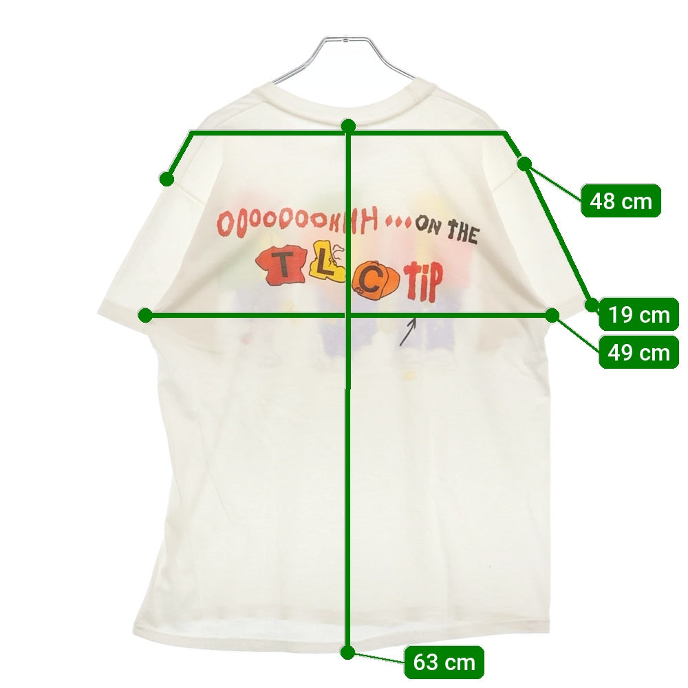 VINTAGE(ヴィンテージ) 90s TLC T-BOZ LEFT EYE CHILLI ティーシーエル フロントプリント Tシャツ 半袖カットソー ホワイト