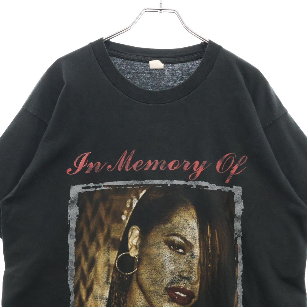 VINTAGE(ヴィンテージ) 00s Aaliyah Dana Haughton TRY AGAIN アリーヤ トライアゲイン Tシャツ 半袖カットソー ブラック