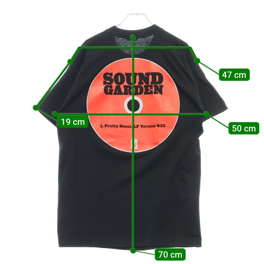 VINTAGE(ヴィンテージ) 90s SOUND GARDEN サウンドガーデン 両面プリント Tシャツ 半袖カットソー ブラック