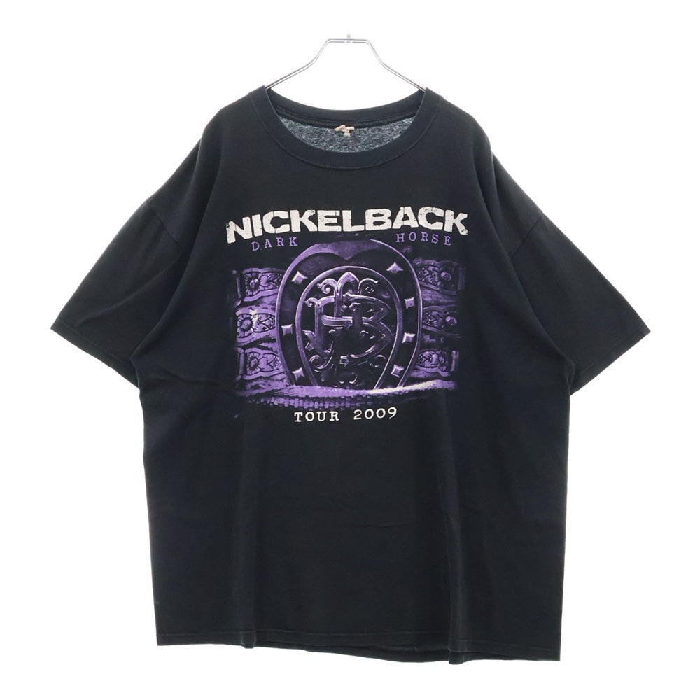 VINTAGE(ヴィンテージ) 00s NICKELBACK ニッケルバック 両面プリント Tシャツ 半袖カットソー ブラック