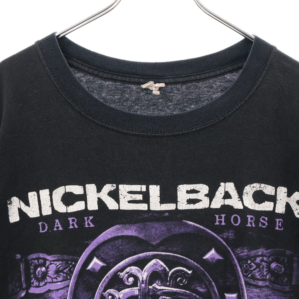VINTAGE(ヴィンテージ) 00s NICKELBACK ニッケルバック 両面プリント Tシャツ 半袖カットソー ブラック