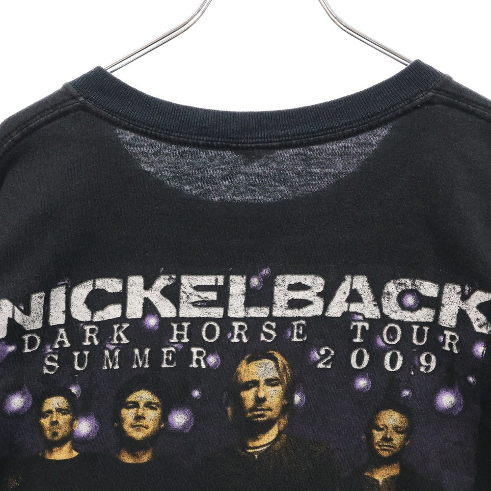 VINTAGE(ヴィンテージ) 00s NICKELBACK ニッケルバック 両面プリント Tシャツ 半袖カットソー ブラック