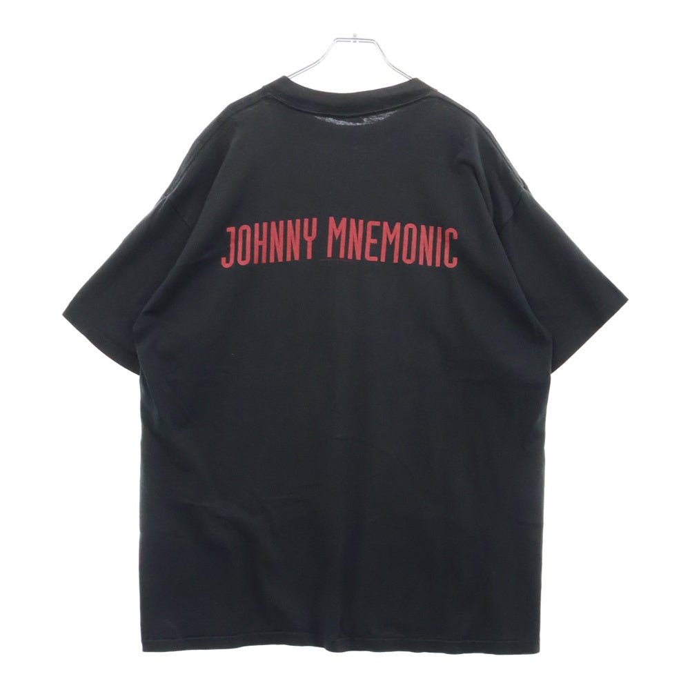 VINTAGE(ヴィンテージ) 90s JOHNNY MNEMONIC JM MOVIE PROMO ジョニー・ニーモニック Tシャツ 半袖カットソー ブラック