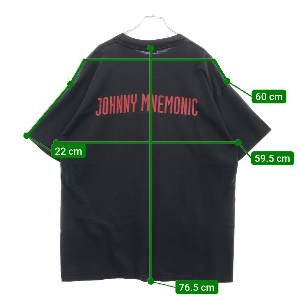 VINTAGE(ヴィンテージ) 90s JOHNNY MNEMONIC JM MOVIE PROMO ジョニー・ニーモニック Tシャツ 半袖カットソー ブラック
