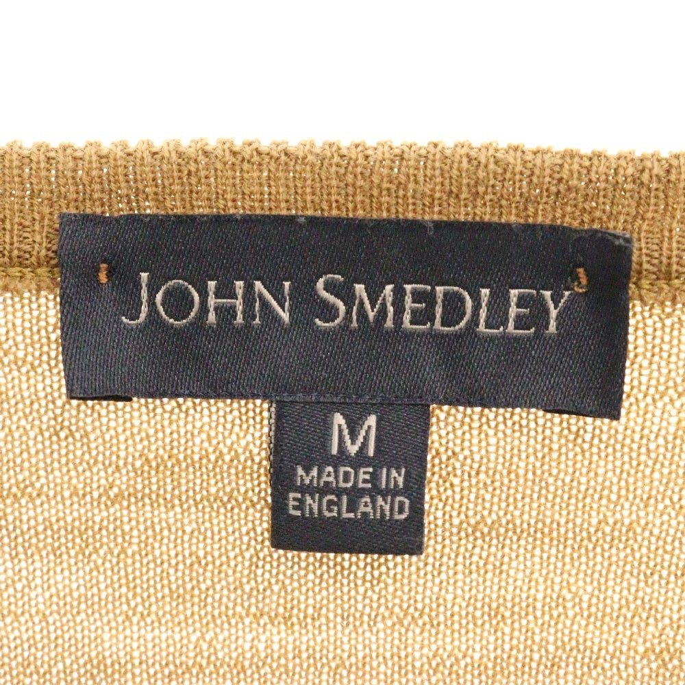 JOHN SMEDLEY(ジョンスメドレー) ハイゲージ Vネック ニット キャメル