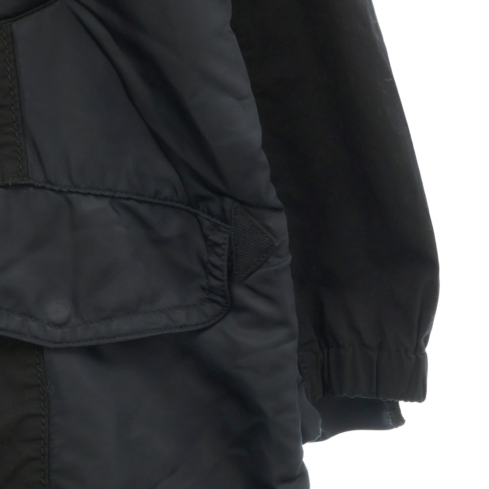 Sacai(サカイ) 19AW ミリタリージャケット ドッキング オックスフォード コート ブラック 19-02069M