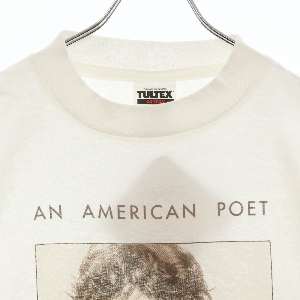 VINTAGE(ヴィンテージ) 90S JIM MORRISON AN AMERICAN POET ジムモリソン 追悼 フォト 半袖シャツ ホワイト