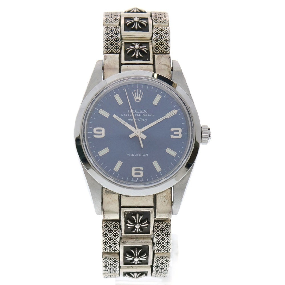 CHROME HEARTS(クロムハーツ) ×ROLEX エアキング オイスターパーペチュアル 14000フラット CHプラス Wロック ウォッチブレス 腕時計