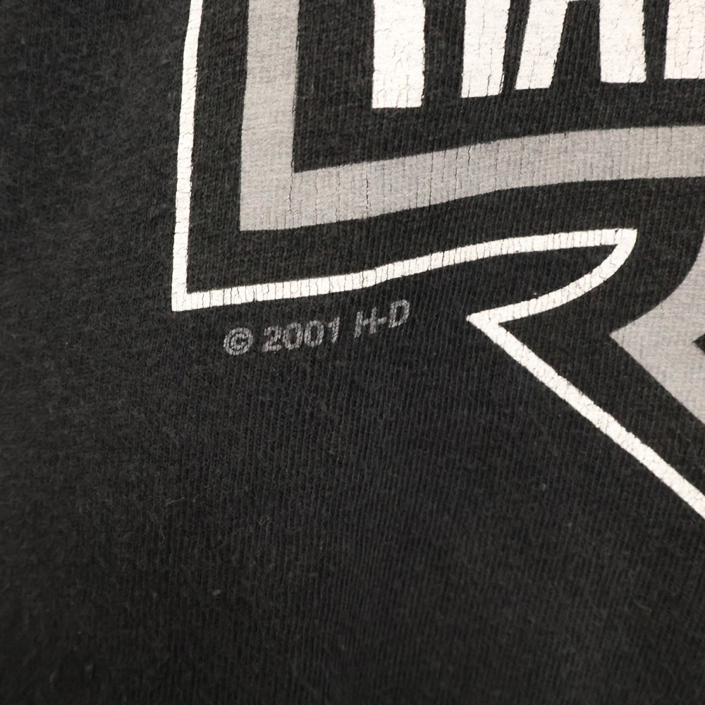 VINTAGE(ヴィンテージ) 90S Harley Davidson BLACK LOGO ハーレーダビッドソン ロゴプリント ロングスリーブ 長袖Tシャツ ブラック