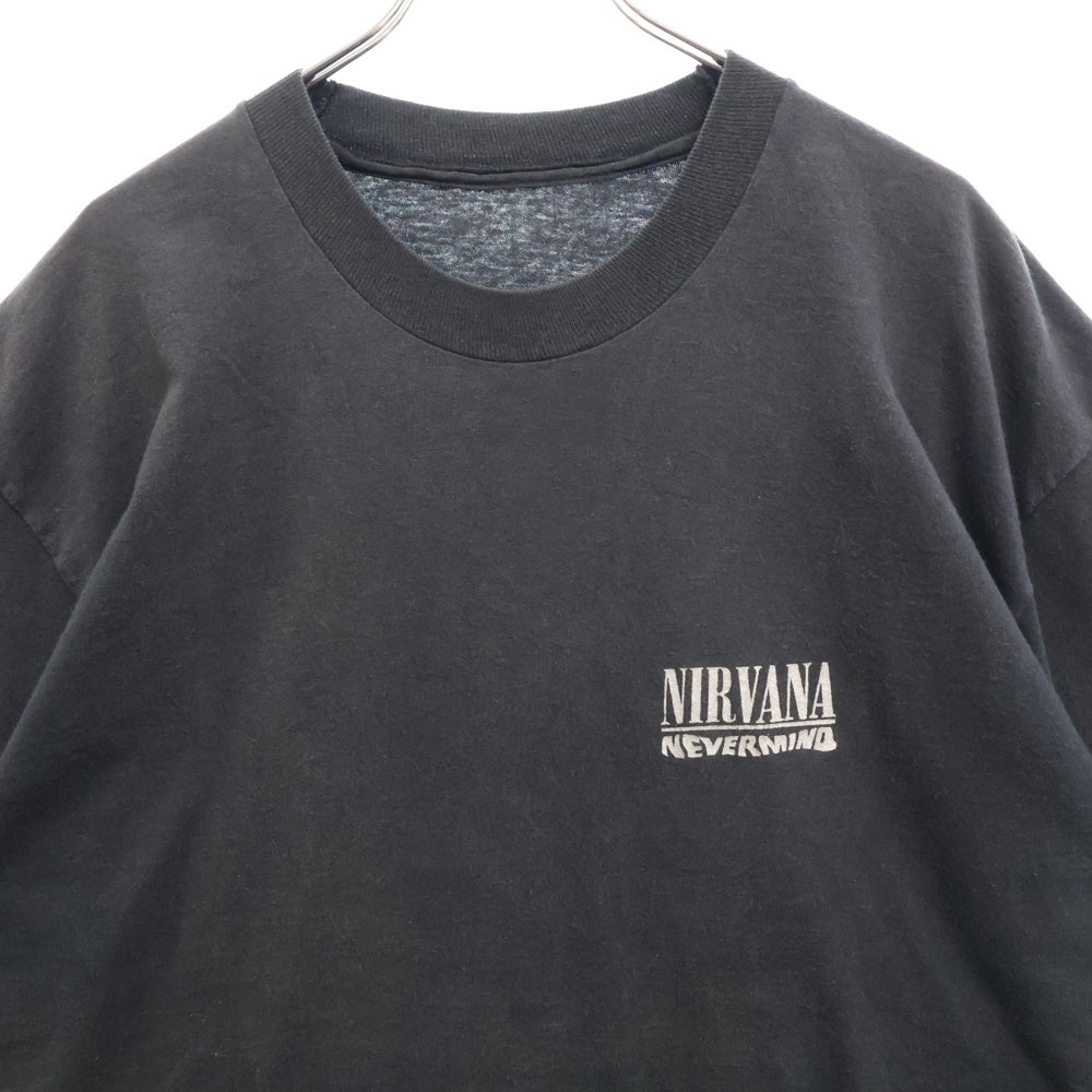 VINTAGE(ヴィンテージ) 90S NIRVANA NEVERMIND CD BOX ニルヴァーナ ネバーマインド プリント 半袖Tシャツ ブラック