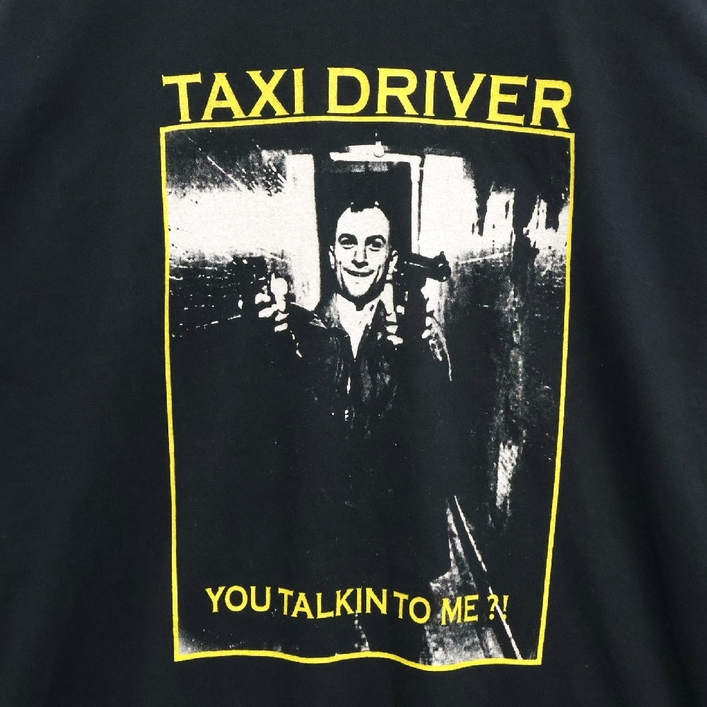VINTAGE(ヴィンテージ) 90S TAXI DRIVER You Talkin To Me ?! タクシードライバー プリント 半袖Tシャツ ブラック