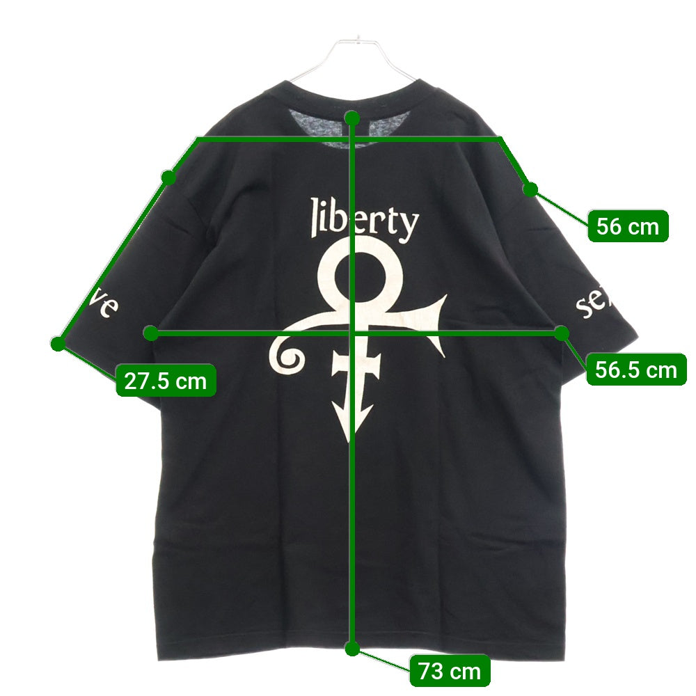 VINTAGE(ヴィンテージ) 90s PRINCE LOVE SYMBOL LOVE SEX LIBERTY プリンス ラブ シンボル セックス リバーティ Tシャツ 半袖カットソー ブラック
