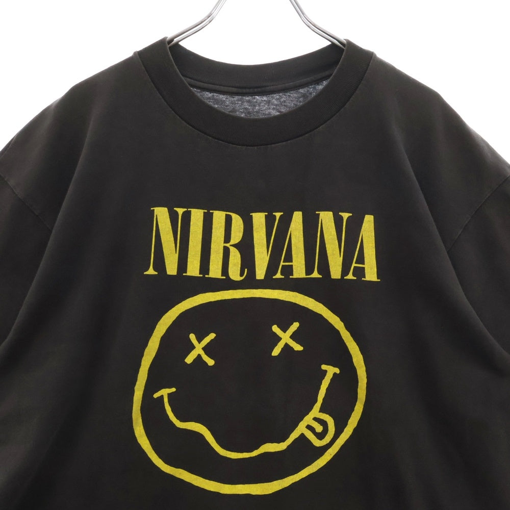 VINTAGE(ヴィンテージ) 90s NIRVANA SMILE ニルヴァーナ スマイル Tシャツ 半袖カットソー ブラック