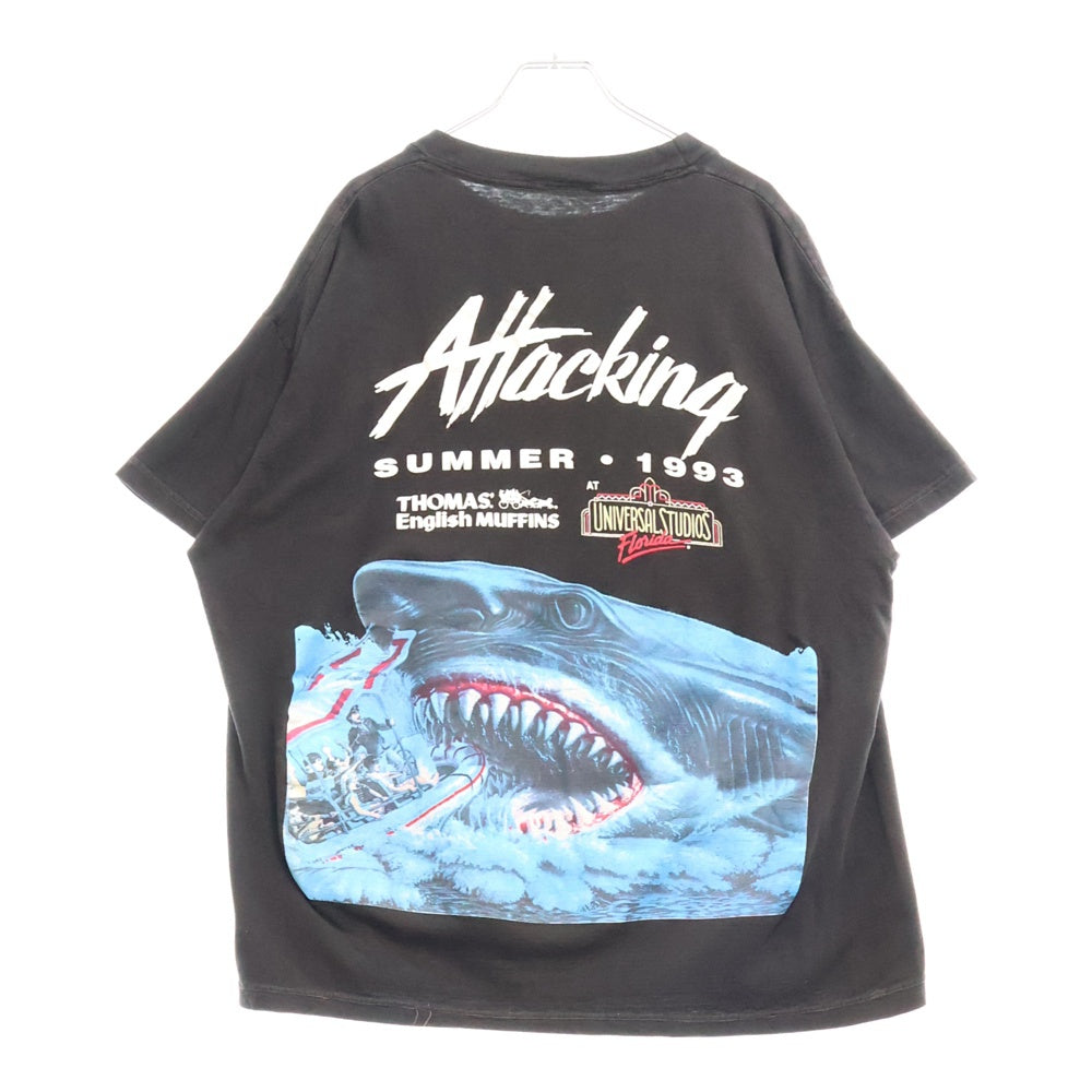 VINTAGE(ヴィンテージ) 90s JAWS UNIVERSAL MOVIE PROMO ジョーズ Tシャツ 半袖カットソー ブラック