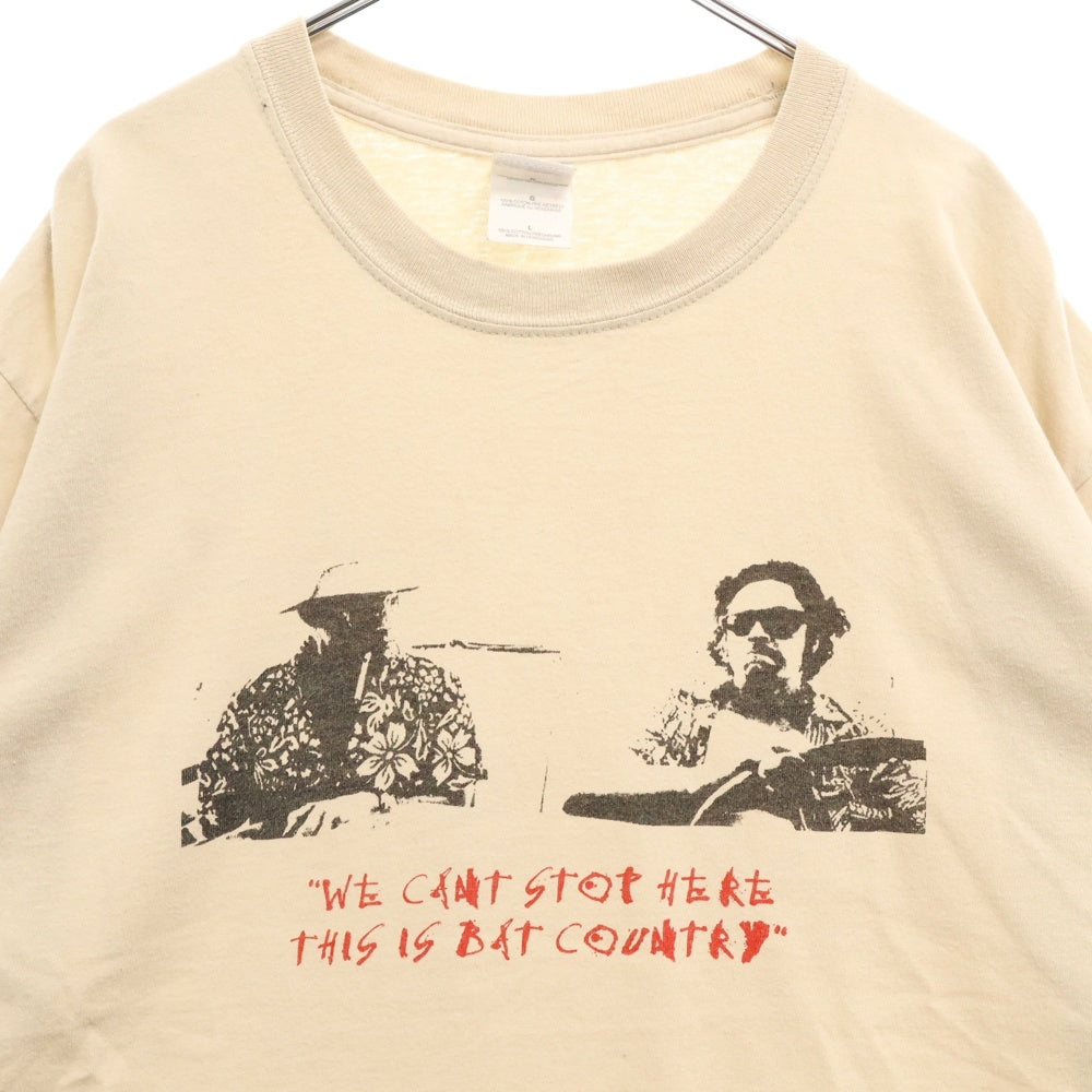 VINTAGE(ヴィンテージ) 90s Fear and Loathing in Las Vegas MOVIE TEE ラスベガスをやっつけろ Tシャツ 半袖カットソー ベージュ