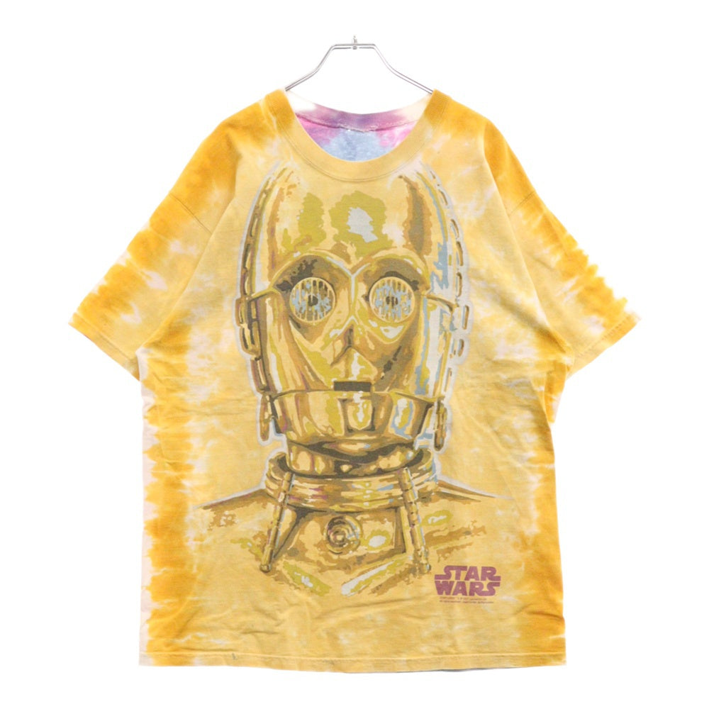 VINTAGE(ヴィンテージ) 90S LIQUID BLUE Star Wars C3PO R2D2 スターウォーズ リキッドブルー タイダイ 半袖Tシャツ マルチカラー
