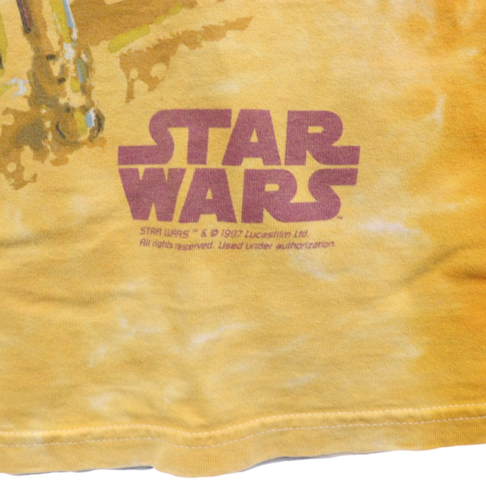 VINTAGE(ヴィンテージ) 90S LIQUID BLUE Star Wars C3PO R2D2 スターウォーズ リキッドブルー タイダイ 半袖Tシャツ マルチカラー