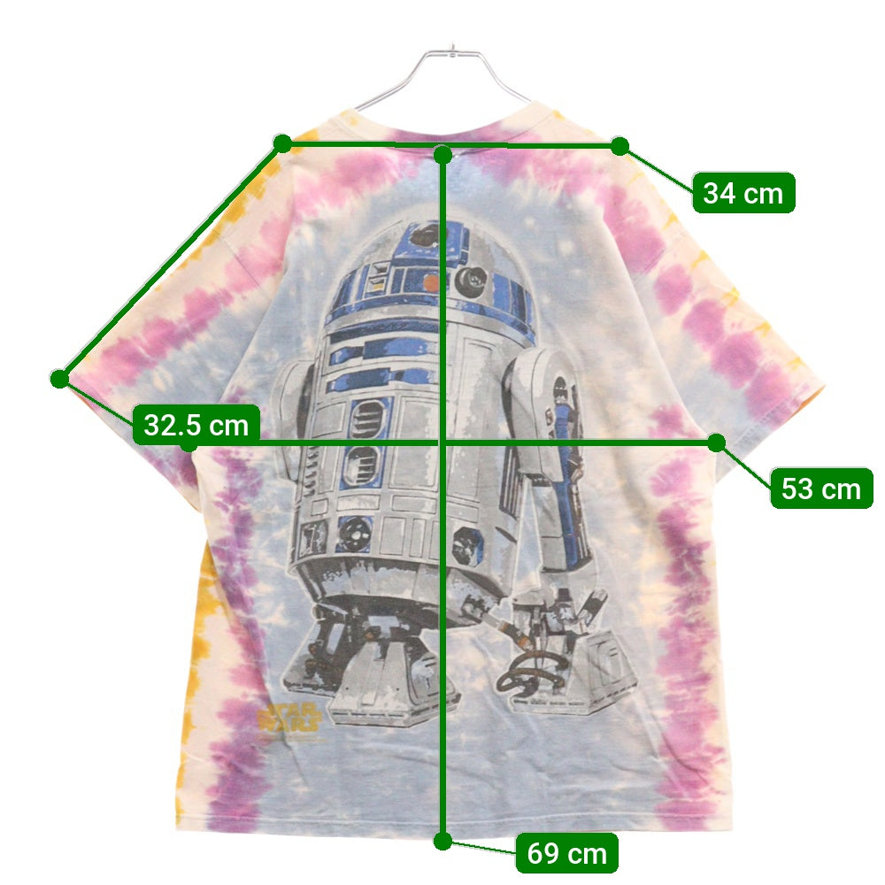 VINTAGE(ヴィンテージ) 90S LIQUID BLUE Star Wars C3PO R2D2 スターウォーズ リキッドブルー タイダイ 半袖Tシャツ マルチカラー