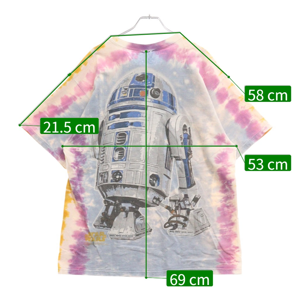 VINTAGE(ヴィンテージ) 90S LIQUID BLUE Star Wars C3PO R2D2 スターウォーズ リキッドブルー タイダイ 半袖Tシャツ マルチカラー
