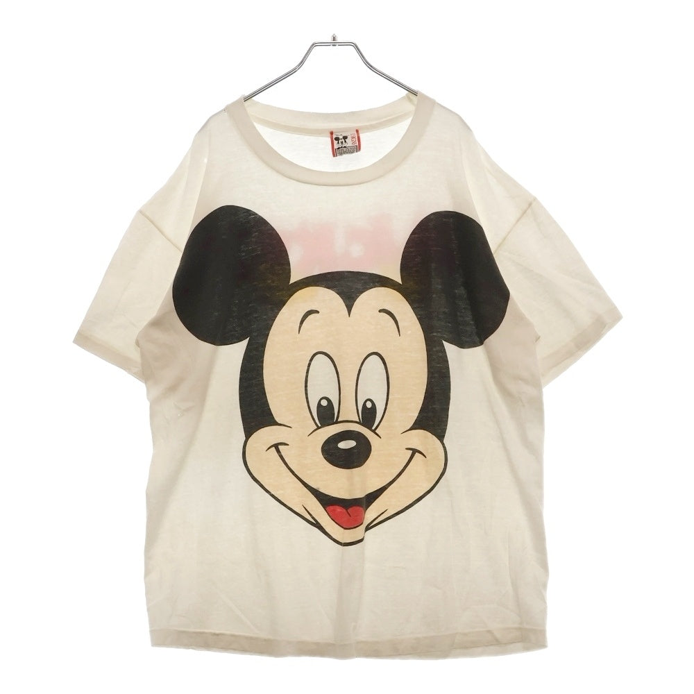 VINTAGE(ヴィンテージ) 90s DISNEY MICKEY MOUSE 1st TEE ディズニー ミッキーマウス ビックフェイス Tシャツ 半袖カットソー ホワイト