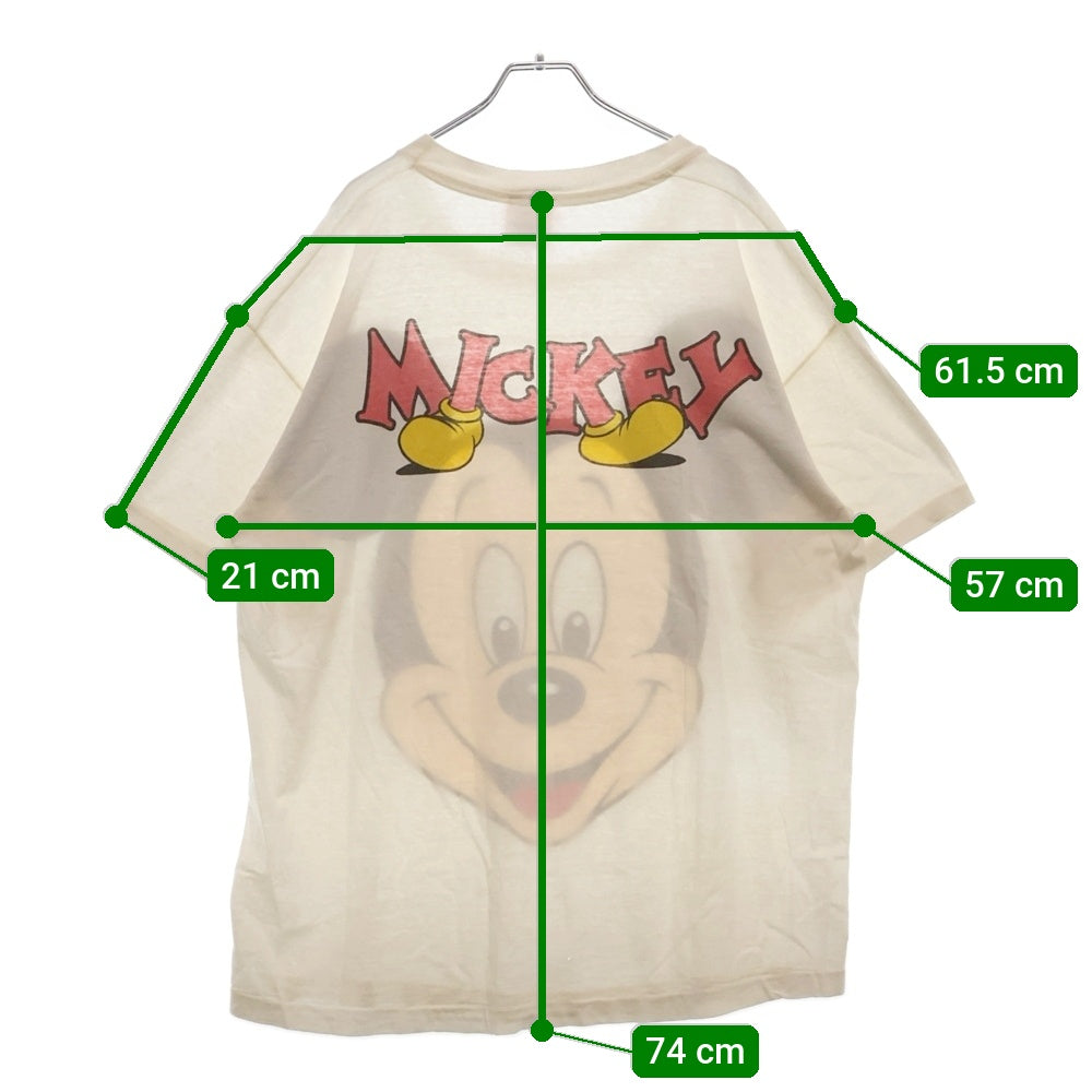VINTAGE(ヴィンテージ) 90s DISNEY MICKEY MOUSE 1st TEE ディズニー ミッキーマウス ビックフェイス Tシャツ 半袖カットソー ホワイト