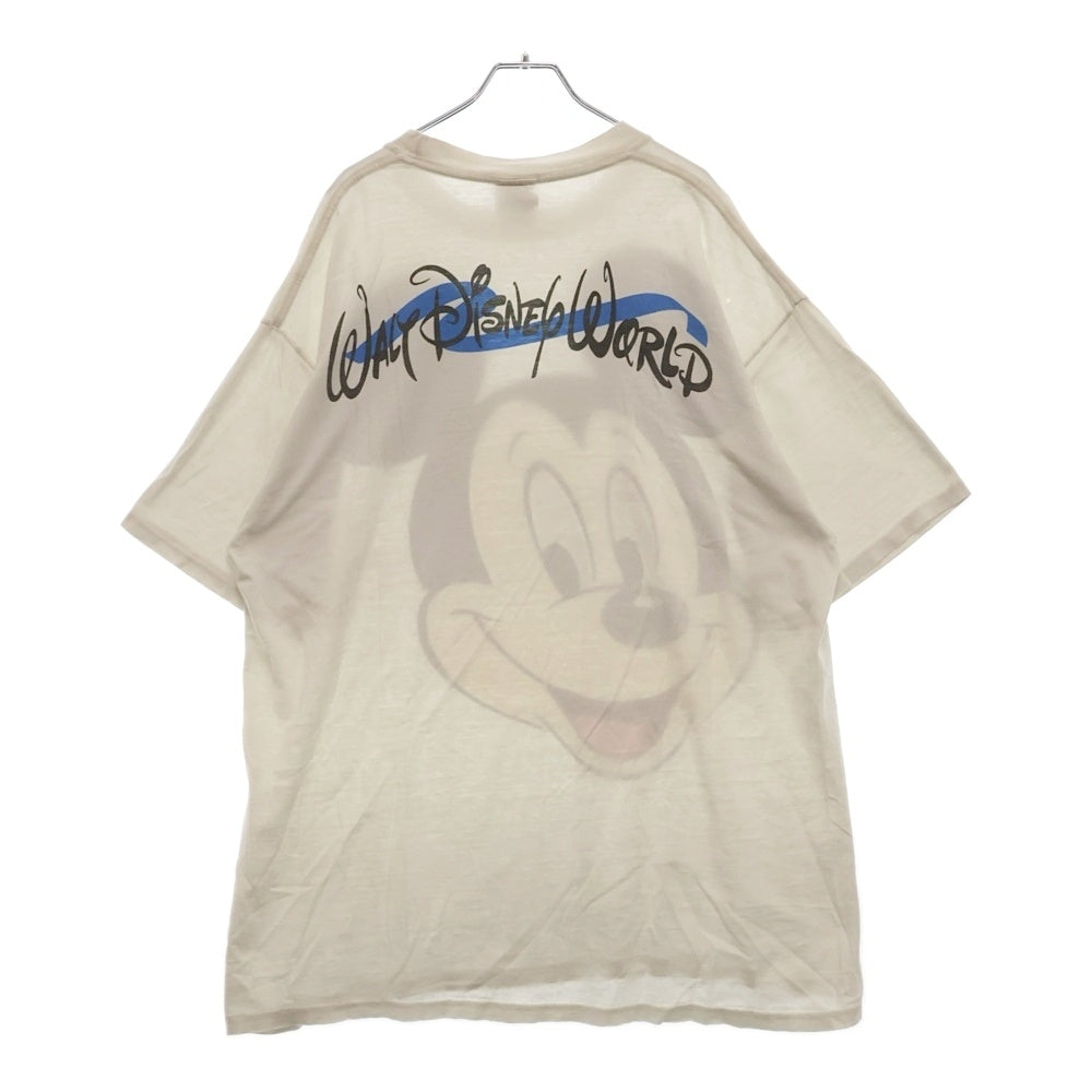 VINTAGE(ヴィンテージ) 90s DISNEY MICKEY MOUSE 2nd TEE ディズニー ミッキーマウス ビックフェイス Tシャツ 半袖カットソー ホワイト