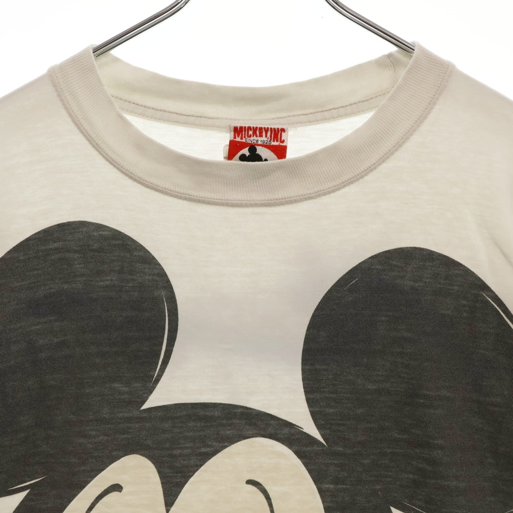 VINTAGE(ヴィンテージ) 90s DISNEY MICKEY MOUSE 2nd TEE ディズニー ミッキーマウス ビックフェイス Tシャツ 半袖カットソー ホワイト