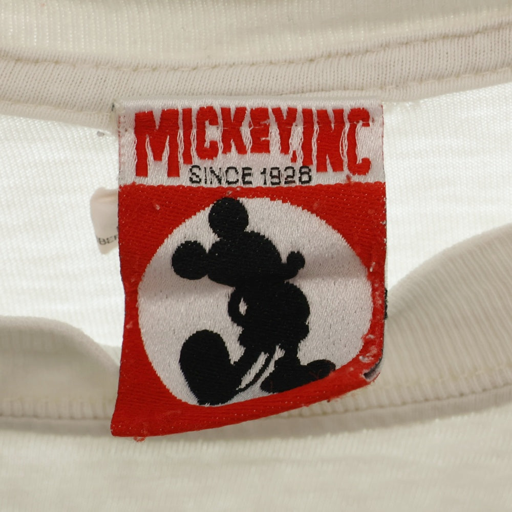 VINTAGE(ヴィンテージ) 90s DISNEY MICKEY MOUSE 2nd TEE ディズニー ミッキーマウス ビックフェイス Tシャツ 半袖カットソー ホワイト