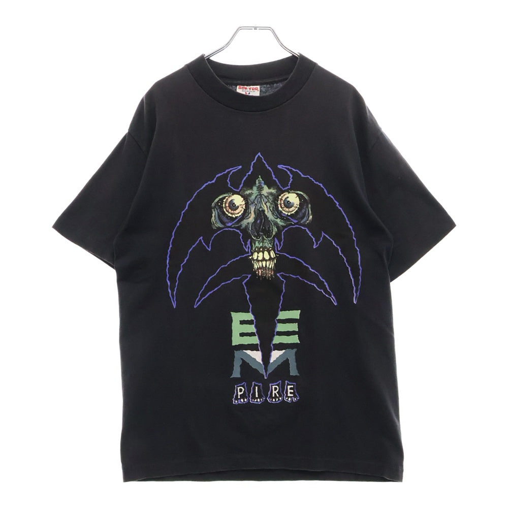 VINTAGE(ヴィンテージ) 90S Queensryche Pushead クイーンズライク パスヘッド 両面プリント 半袖Tシャツ ブラック