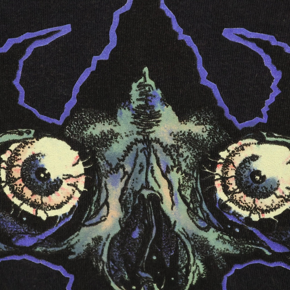VINTAGE(ヴィンテージ) 90S Queensryche Pushead クイーンズライク パスヘッド 両面プリント 半袖Tシャツ ブラック