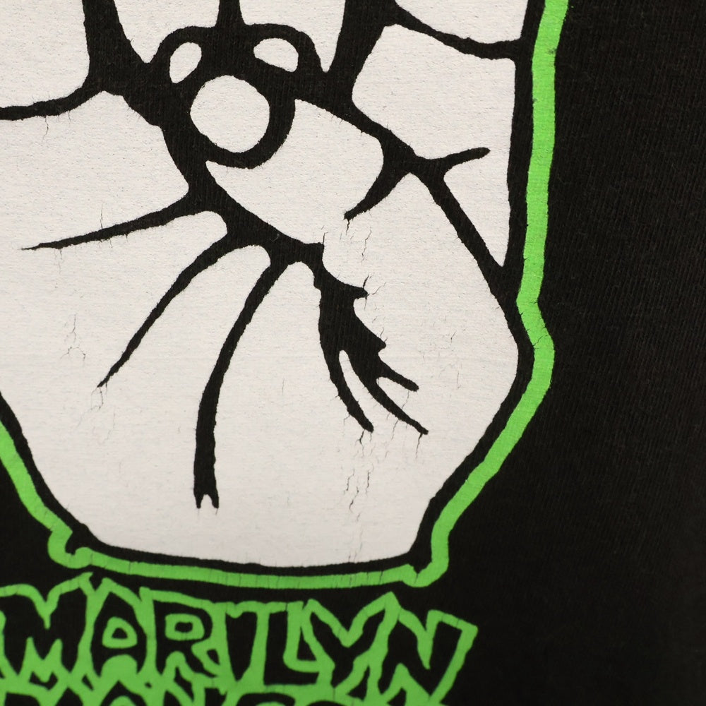 VINTAGE(ヴィンテージ) 90s MARILYN MANSON WE HATE LOVE WE LOVE HATE BACKSTAGE PAAS マリリンマンソン ハンドサイン バックステージパス Tシャツ 半袖カットソー ブラック