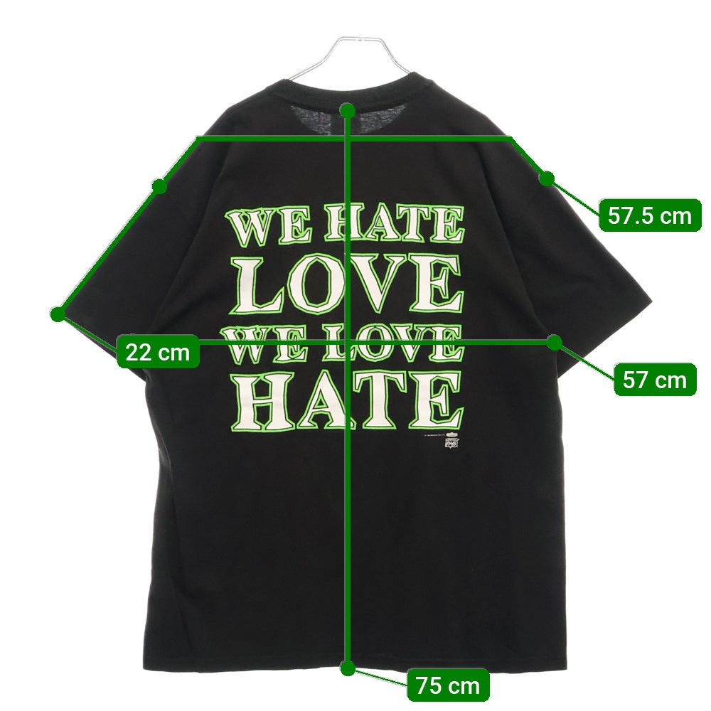 VINTAGE(ヴィンテージ) 90s MARILYN MANSON WE HATE LOVE WE LOVE HATE BACKSTAGE PAAS マリリンマンソン ハンドサイン バックステージパス Tシャツ 半袖カットソー ブラック