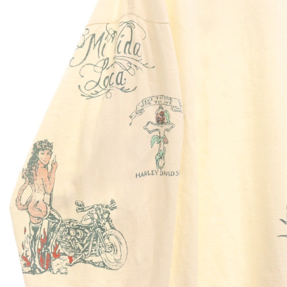 VINTAGE(ヴィンテージ) 90s DENNIS RODMAN TATTOO L/S デニス ロッドマン タトゥー ロンT 長袖cカットソー ホワイト