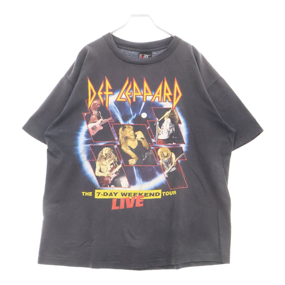 VINTAGE(ヴィンテージ) 90s DEF LEPPARD 1992 THE 7DAY WEEKEND デフパレード Tシャツ 半袖カットソー ブラック