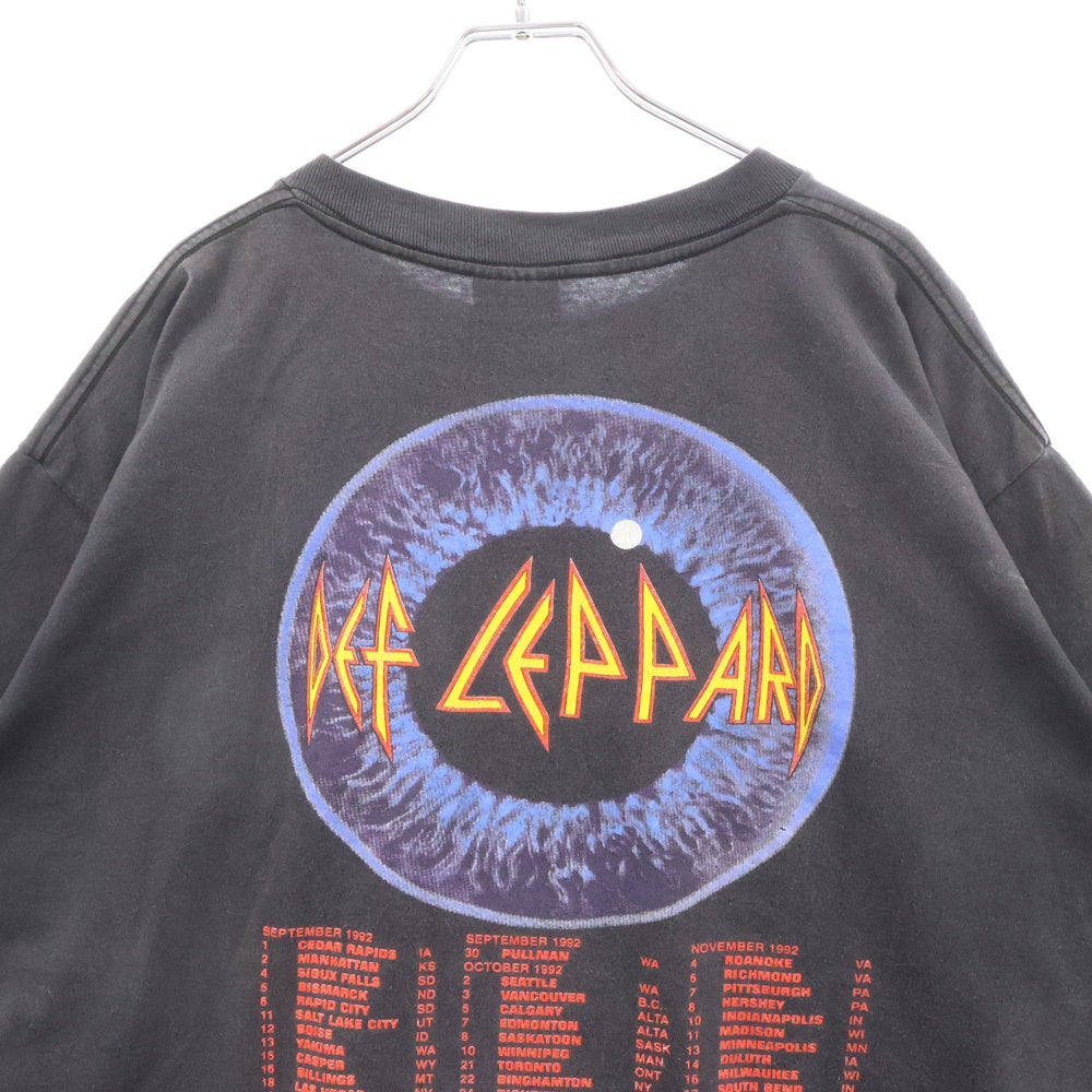 VINTAGE(ヴィンテージ) 90s DEF LEPPARD 1992 THE 7DAY WEEKEND デフパレード Tシャツ 半袖カットソー ブラック