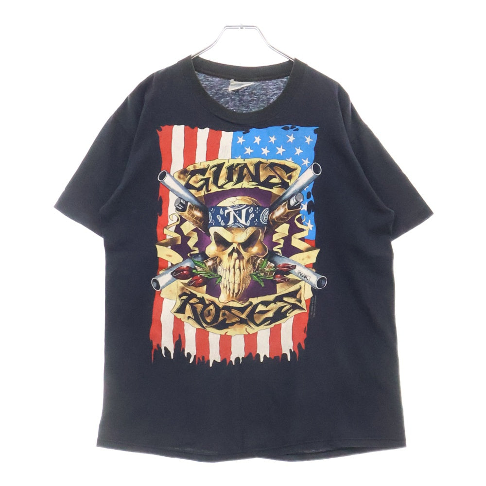 VINTAGE(ヴィンテージ) 90s GUNS N' ROSES 91-92 TOUR ガンズ・アンド・ローゼズ ツアー Tシャツ 半袖カットソー ブラック