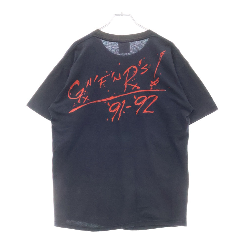 VINTAGE(ヴィンテージ) 90s GUNS N' ROSES 91-92 TOUR ガンズ・アンド・ローゼズ ツアー Tシャツ 半袖カットソー ブラック